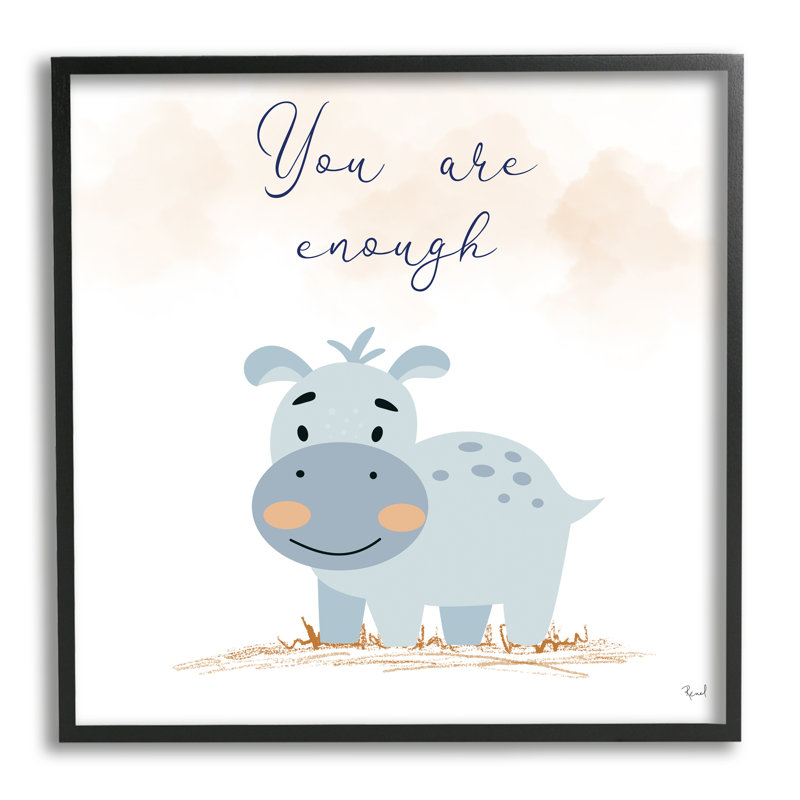 «Ba-942», impression sur bois encadrée «You Are Enough Inspirational» par Matthew Piotrowicz, Giclée encadrée noir minuit