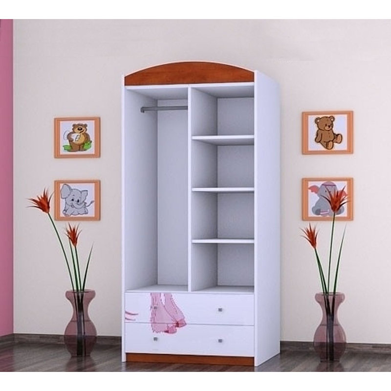 Maio 2 Door Wardrobe, Red