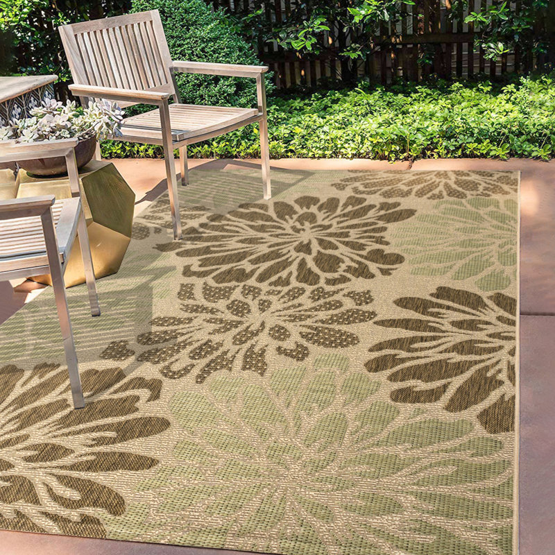Tapis intérieur / extérieur Hagy, Rectangle 9 pi x 12 pi