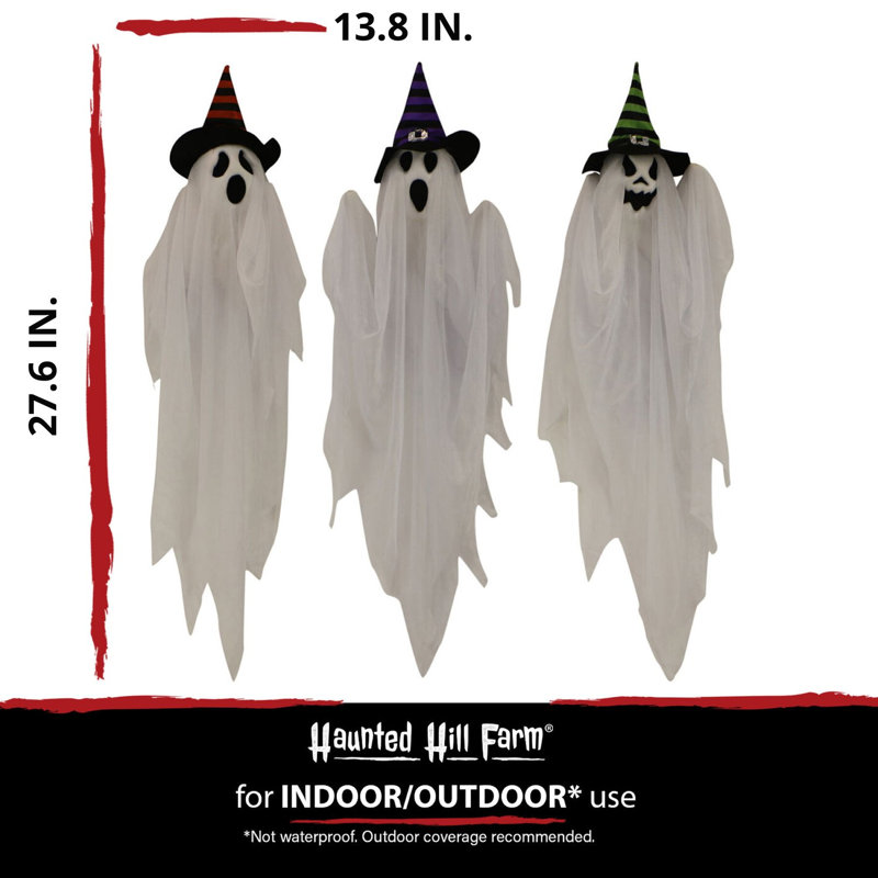 Figurine fantôme suspendue Spooky (ensemble de 3)