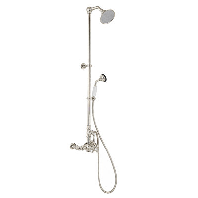 Système de douche thermostatique exposé 60 po mural avec douche à main 1,75 gal / min