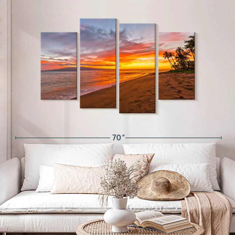 Gillard Kaanapali Gillard coucher de soleil, H 32 po x l 52 po