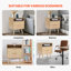Table de chevet en rotin, table de chevet Boho avec tablette ouverte, table de chevet en bois avec table de bout en rotin et pieds en bois massif, table d'appoint en rotin avec station de charge, pour chambre à coucher, bureau et salon