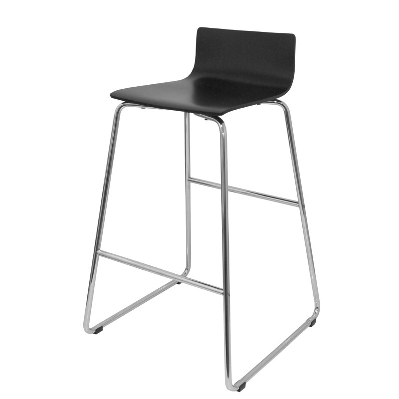 Roye Counter Stool with Metal Frame, Black