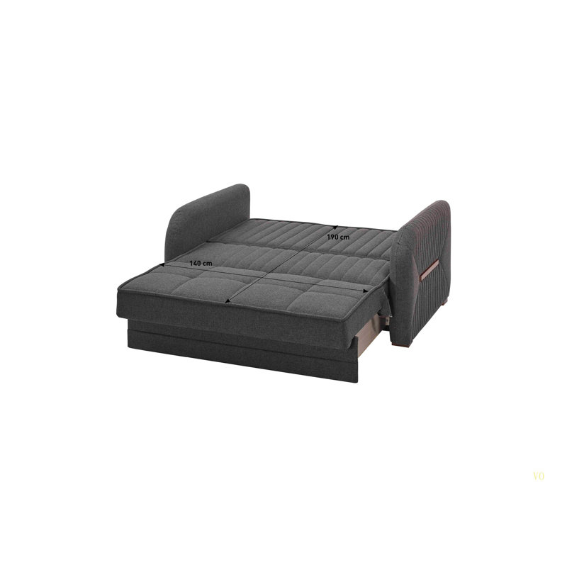 Causeuse convertible avec rangement Primenest Flyte Collection, Gris