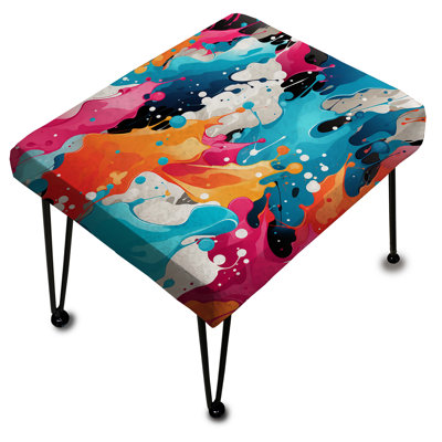 Artistic Paint Splash Dance - Repose-pieds rectangulaire abstrait