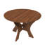 Table de salle à manger pliante 43 po pour petits espaces, table en panneau de fibres à densité moyenne avec placage en noyer-1434046031