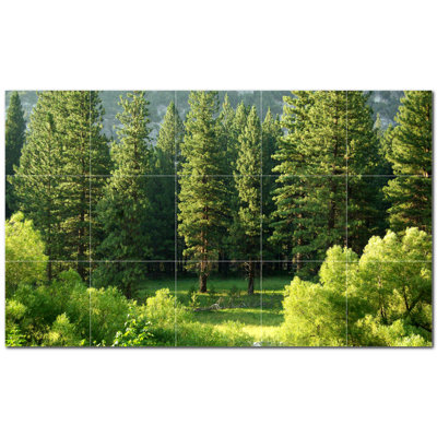 Murale décorative en céramique 8 po x 8 po Trees