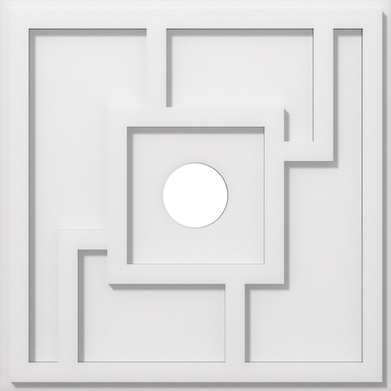 Diamètre intérieur de médaillon contemporain en PVC de 3 po Knox de qualité architecturale, H 18 po x l 18 po x P 1 po