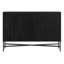 Buffet cannelé de 122 cm avec étagères réglables et système de gestion des câbles — Meuble de rangement scandinave noir veiné pour salle à manger ou salon | Dodson-177002521