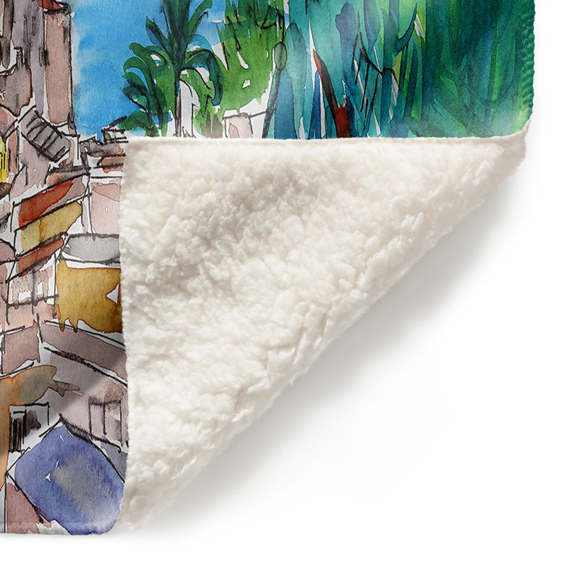  Couverture Vernazza Italian Riviera 1, 51 po x 60 po