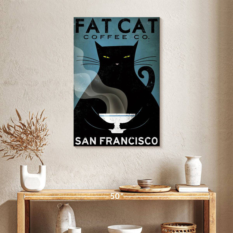 Brampt Cat Coffee, 24" H x 16" W