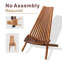 Fauteuil relax en bois d'acacia, finition teck-117472901