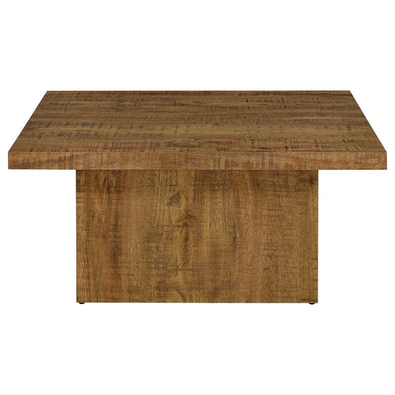 Exeter Mango Square Coffee Table, Natural, 16.26" H x 35.5" L x 35.5" W