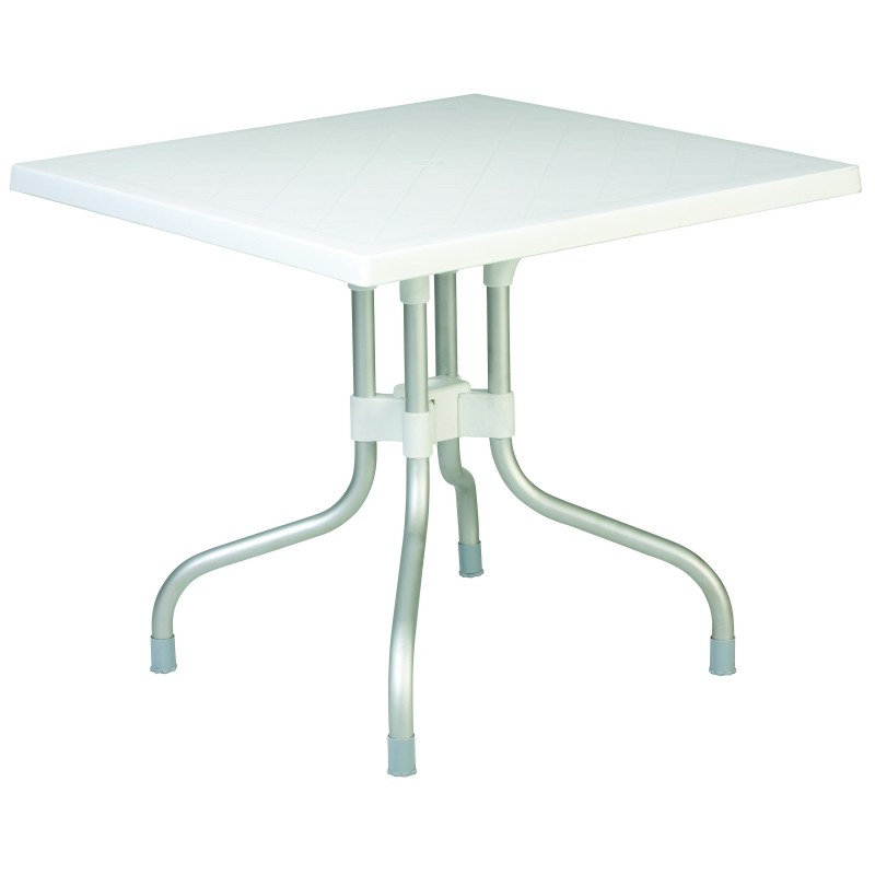 Table bistro en plastique / résine, Blanc