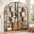 Industrial Bookcase, 71.1" Tall 6-tier Bookshelf With Storage Cabinet & 9 Open Shelves, Freestanding Display Rack For Living Room, Brown-462714914