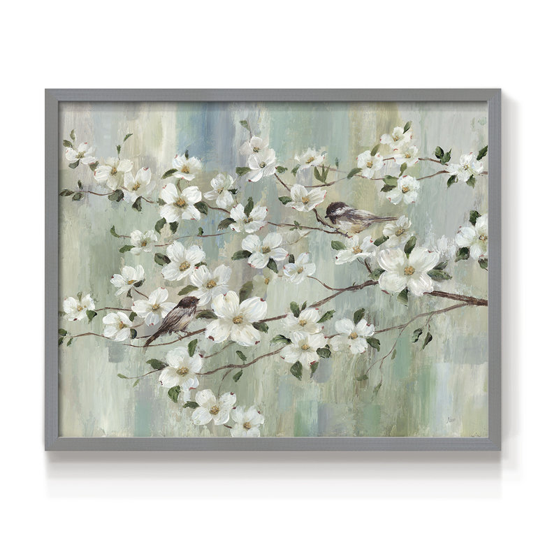 Spring's Song - Reproduction encadrée - Restickable, Gris, H 22 po x l 28 po