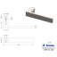 Flat Passage (Hall & Closet) Door Lever with Square Rosette-563144256-563144270