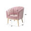 Chaise d'appoint Colla, velours rosé et finition dorée