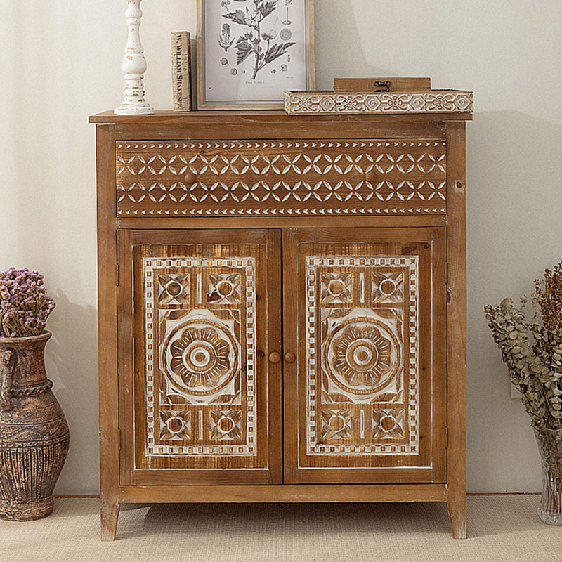 Buffet en bois massif brun