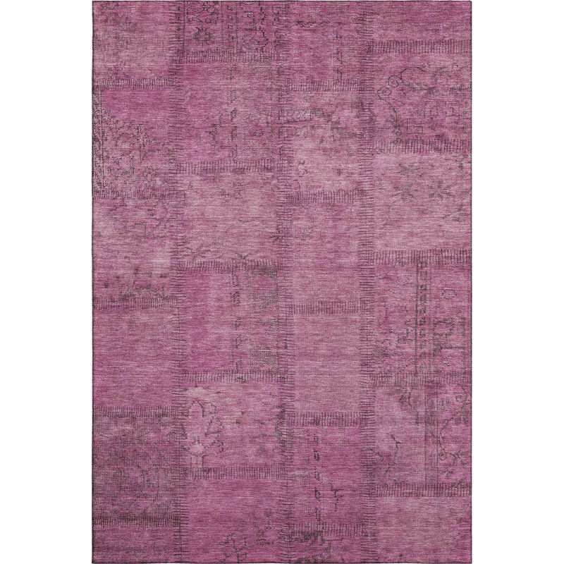 Premium Machine Washable Prisco Blush Rug, Rectangle 8' x 10'