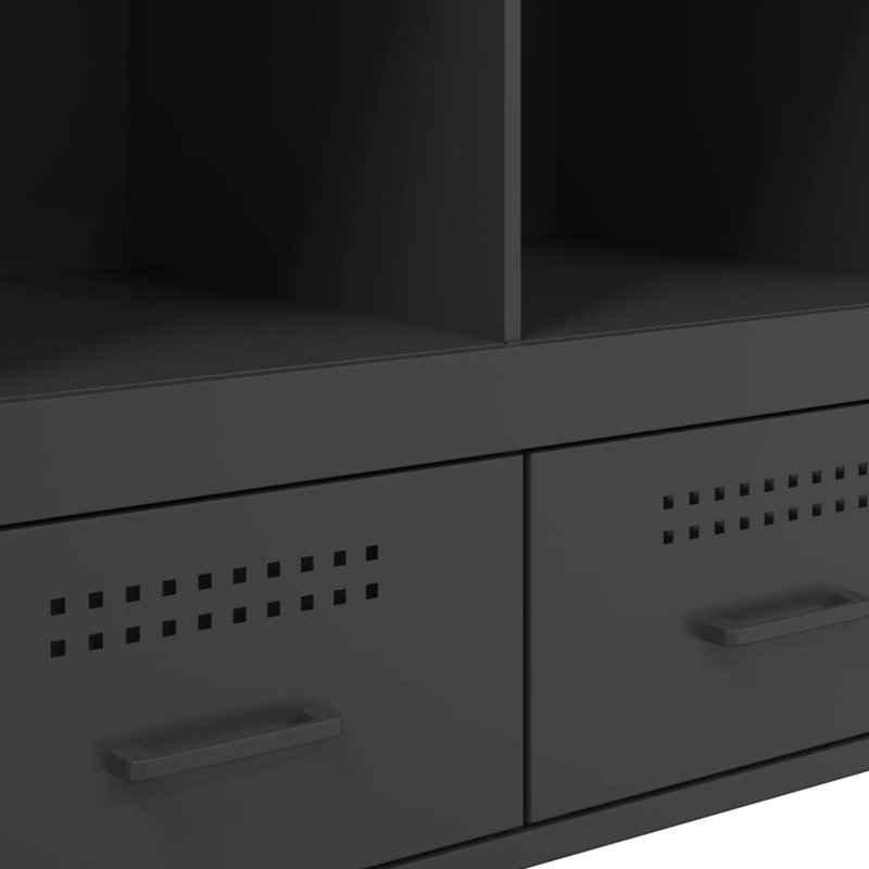 Sharell 101.5cm H x 68cm W Steel Standard Bookcase, Black
