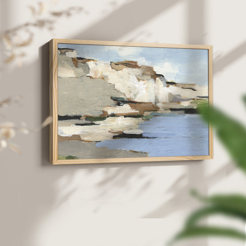 White Rock Cliffs I -Framed Print - Restickable, 8" H x 10" W, Natural