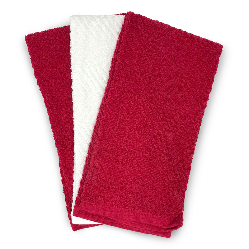 Cotton Dish Cloth Kitchen Towel, Red