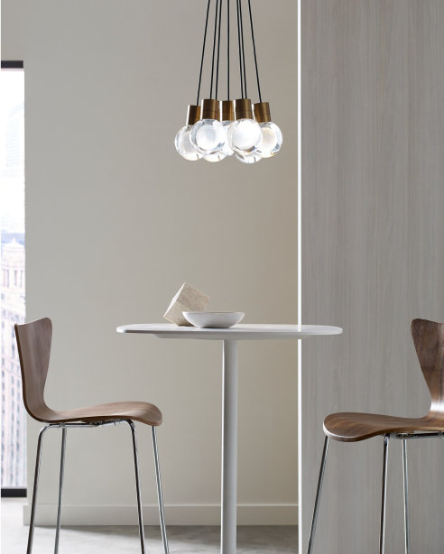 Mina LED Pendant, 152" H x 7.6" W x 9" D, Satin Nickel, 3