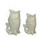 Ensemble de 2 vases décoratifs en forme de poisson en céramique blanc brillant Coastal, 6,75 pouces de hauteur