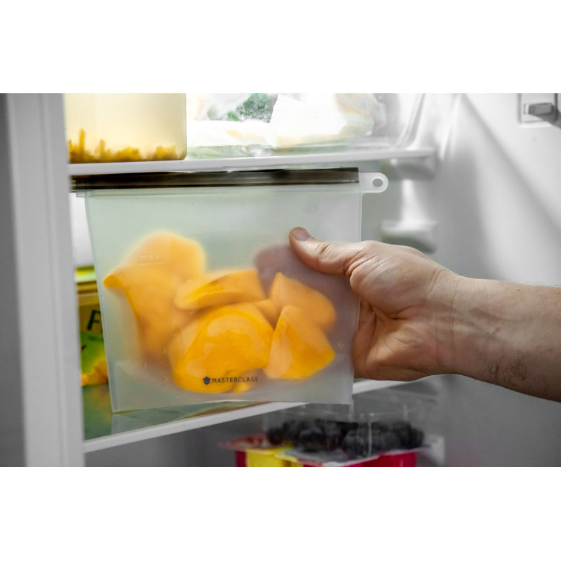 MasterClass 1.5-Litre Reusable Food Bag with Leakproof and Airtight Seal, BPA-Free Silicone