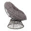 Fauteuil Papasan pivotant de 40 po de largeur en polyester capitonné Leianna-28315697-28586057