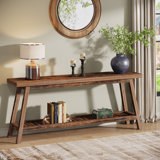 70.9-Inch Farmhouse Console for Entryway, 2-Tier Entry Table Sofa Table