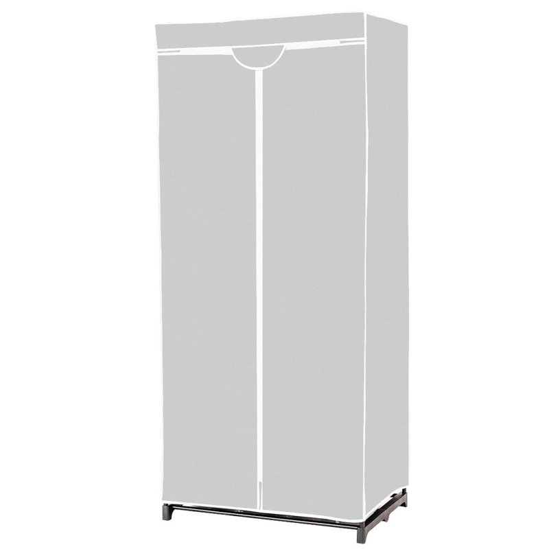 Twicken 50cm Rolling Portable Wardrobe, Grey