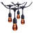 48 Foot LED String Light 15-S14 Lamps Medium Base RGBTW Infrared Remote Black 120V