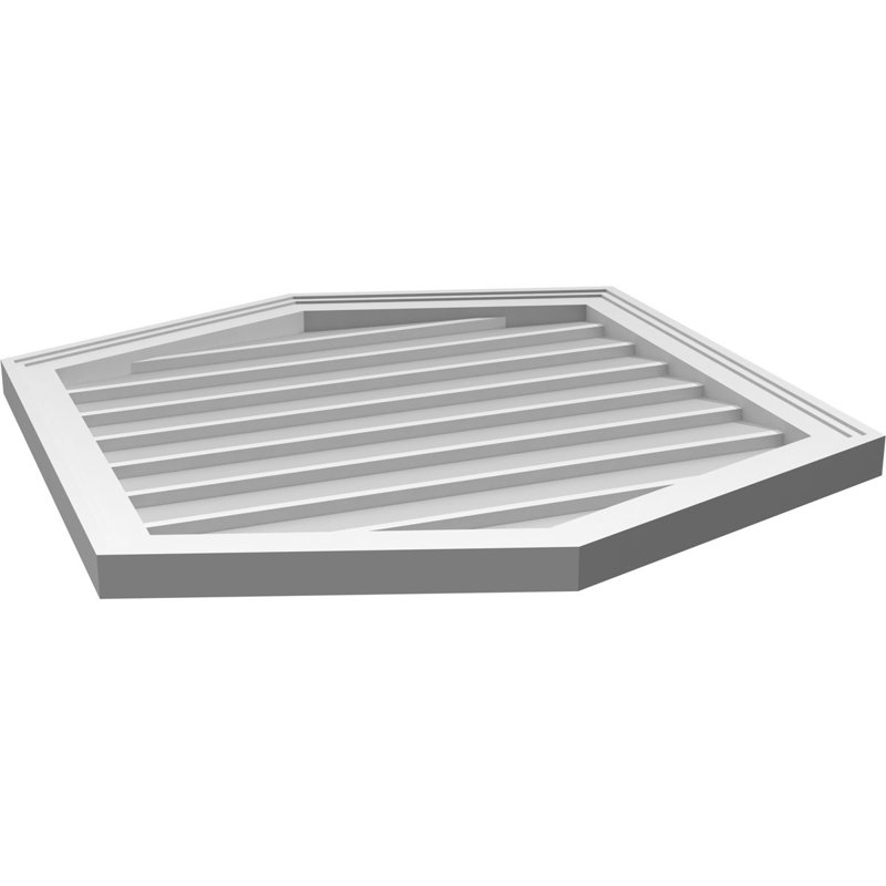 Ventilé vertical à pignon vertical 4/12 po, H 30 po x l 28 po x P 1,5 po