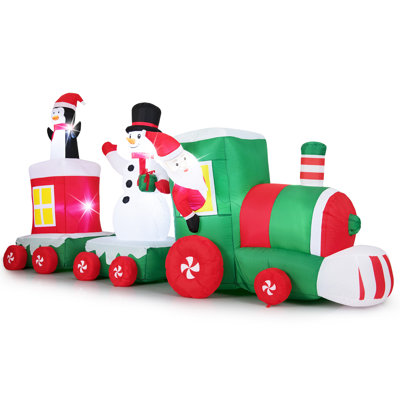  Multicolore train de Noël gonflable 11,5 pi avec train de Noël gonflable 11,5 pi