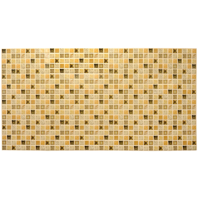 Panneau mural 3D 19 po x 38 po (paquet de 10), Jaune / brun foncé