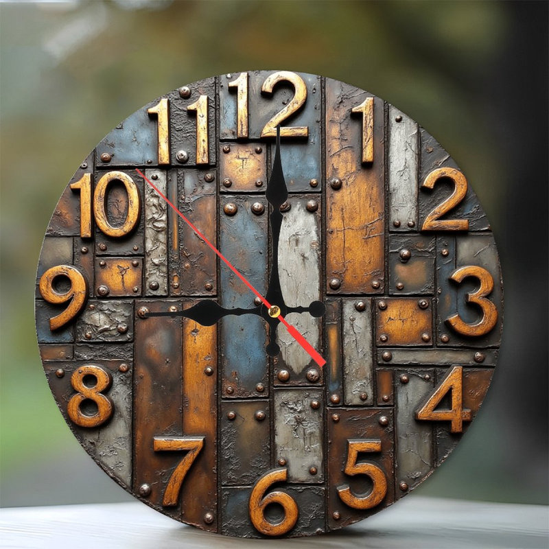 Horloge murale rustique