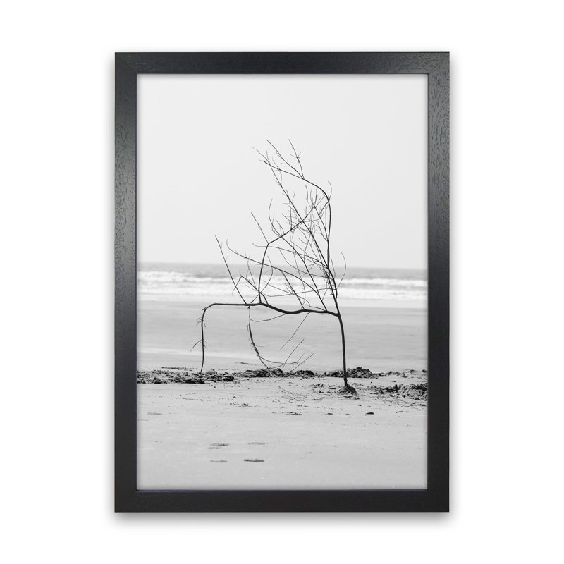 Beach Sculpture by Victoria Frost - Print, 88cm H x 64cm W x 3cm D, Black Framed