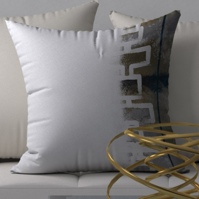 Housse de coussin décorative carrée et insert, H 20 po x l 20 po