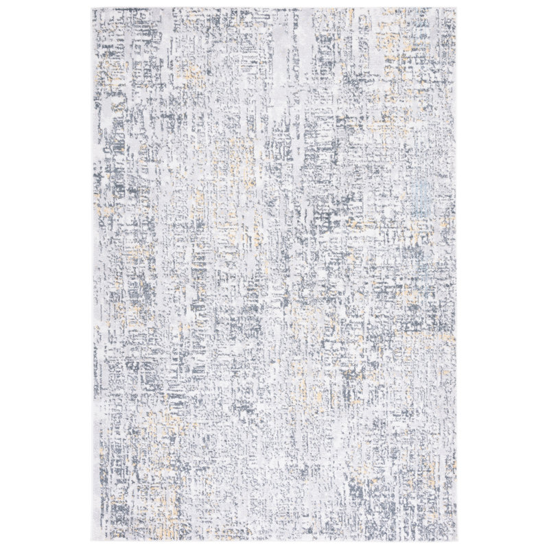 Tapis ivoire / gris Ethellee 678, Rectangle 9 pi x 12 pi
