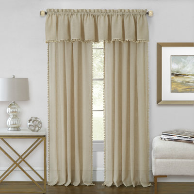 Solid Light Semi-Sheer Rod Pocket Curtain Panels