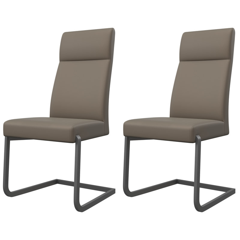 Alianys 48cm H Upholstered Side Chair, Beige