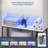 Over The Toilet Storage Cabinet w/ LED, Anti-Tipping Device, White