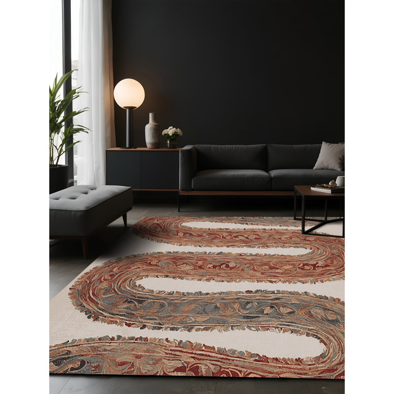 Tapis brun soyeux et moelleux, Carré 3 pi
