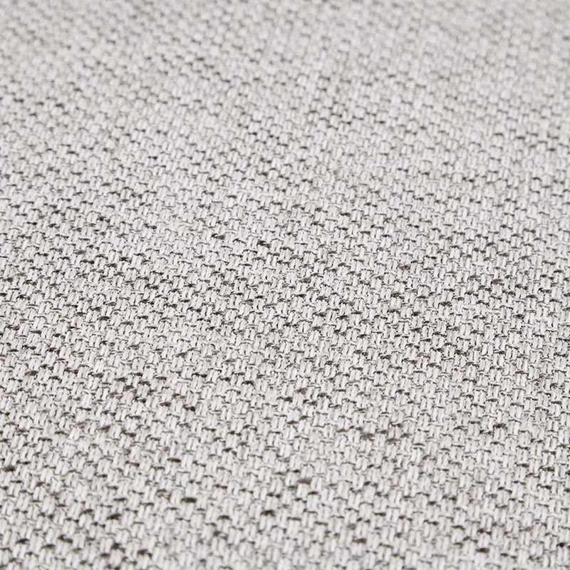 Siège rembourré gris, structure en bois massif, finition chêne, l 22,625 po x H 42,37 po, avec revêtement l 19,03 po
