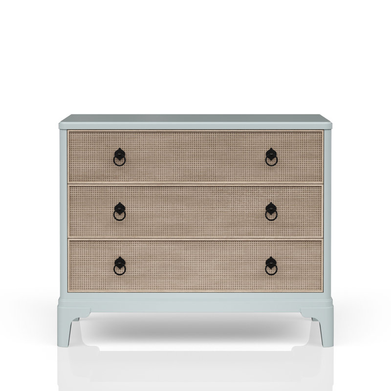 Commode 3 tiroirs Leflore Heights, Bleu