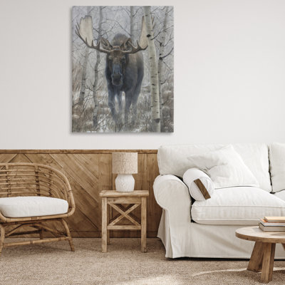 «Moose in Winter Birch Forest», conception par James Corwin