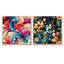 Royston - Ensemble de 2 collages floraux et botaniques carrés-101862089-101862088